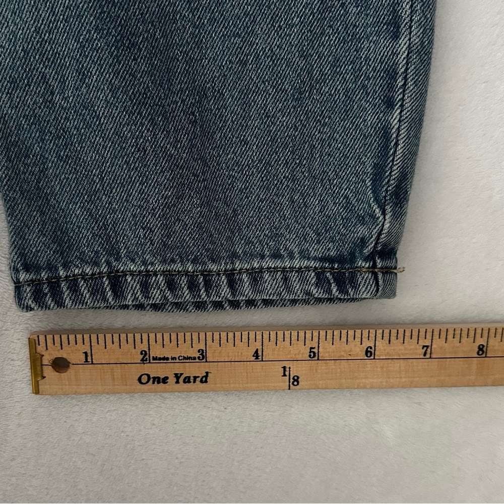 Zara Cargo Jeans Juniors Size 13/14 Blue High Rise Straight Leg Utility Denim - Picture 10 of 11